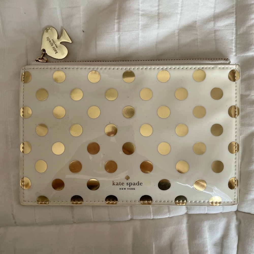 Kate Spade Polka dot gold mini bag!